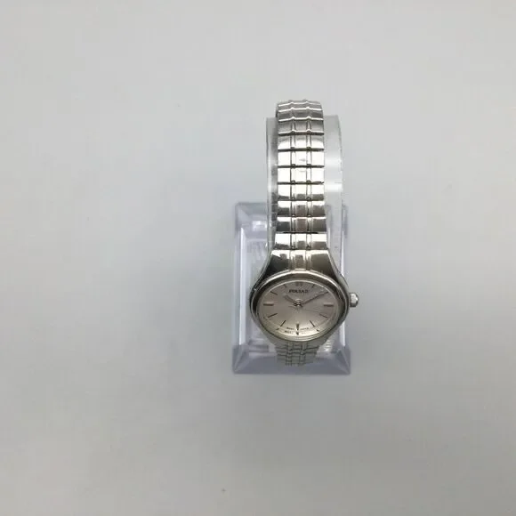 Vintage Pulsar Watch Women 21mm Silver Tone 1N01-X127 Stretch Band New Battery - Picture 3 of 14